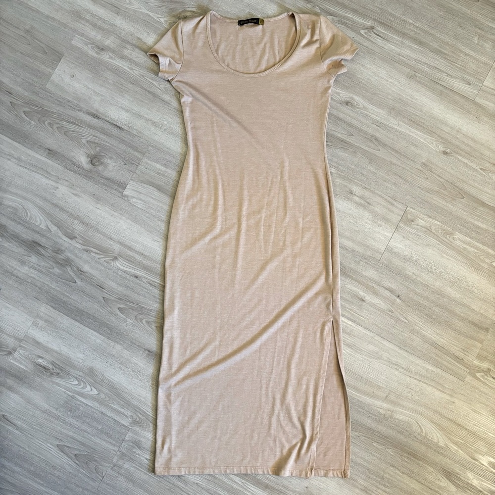 Saint Grace Tilly Midi Dress Brown Women’s Long Dress Size XS / P with Side Slit